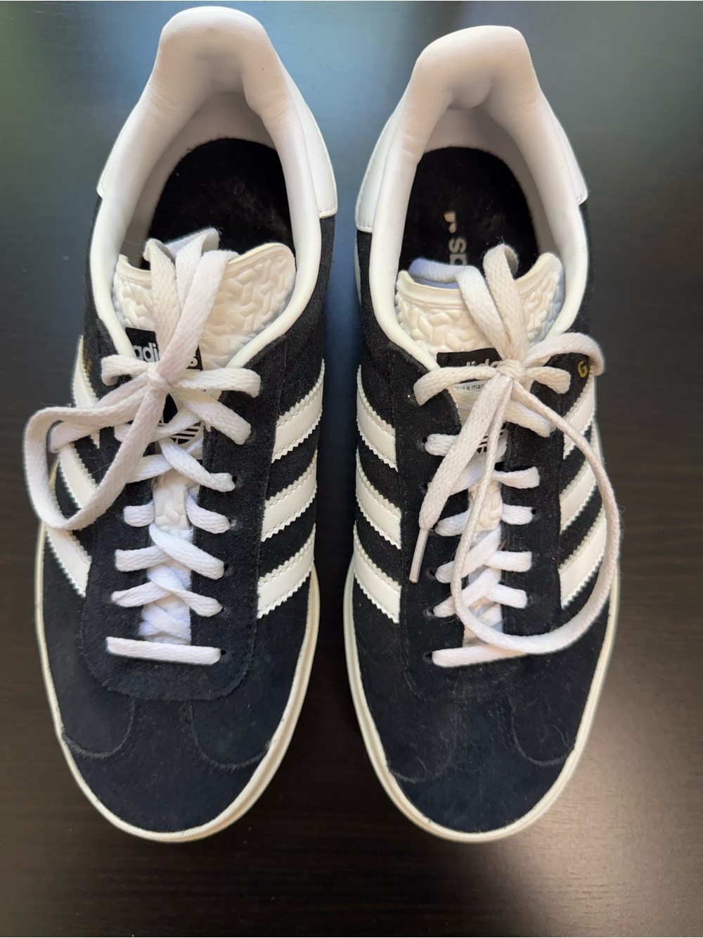 adidas Black and White Suede Low-Top Sneakers